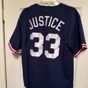 Vintage Starter DAVID JUSTICE #23 Cleveland Indians Jersey Mens Size Medium